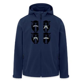 moustache owl - Men’s Recycled Softshell Jacket by Stanley/Stella - navy - Front - AI Model Male 185 light (185cm)