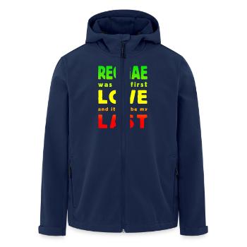 reggae was my first love multicolor - Men’s Recycled Softshell Jacket by Stanley/Stella - navy - Front - AI Model Male 185 light (185cm)