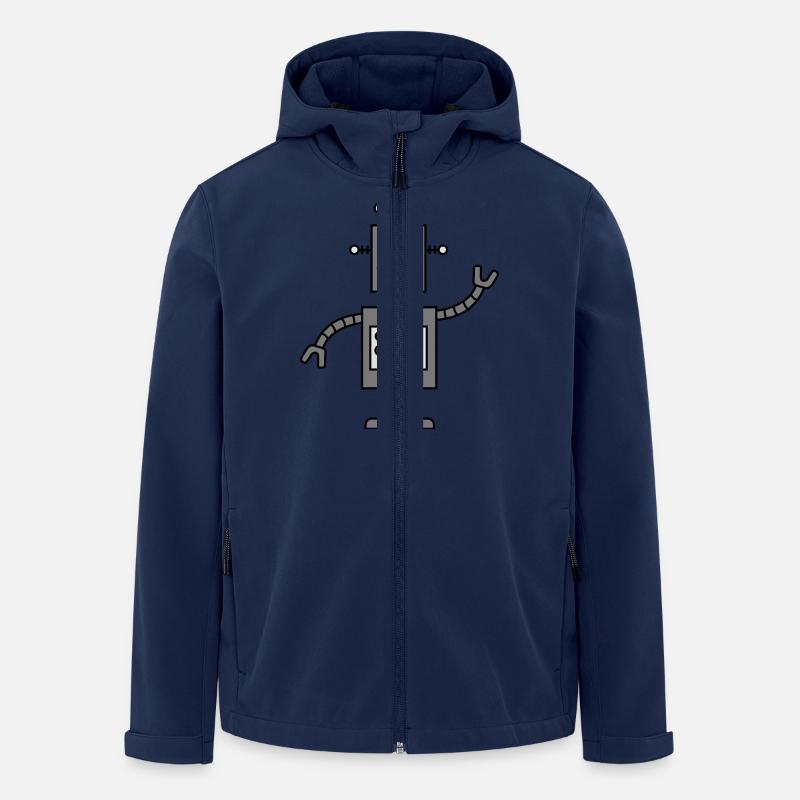 Funny Crazy Robot - Recycelte Männer Softshell-Jacke von Stanley/Stella - Navy