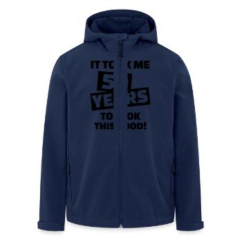50 Years Anniversaire - Veste softshell homme en polyester recyclé Stanley/Stella - marine - Devant - AI Model Male 185 light (185cm)