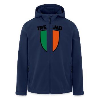 Ireland - Men’s Recycled Softshell Jacket by Stanley/Stella - navy - Front - AI Model Male 185 light (185cm)