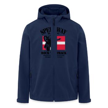speedway - Denmark - Recycelte Männer Softshell-Jacke von Stanley/Stella - Navy - Vorne - AI Model Male 185 light (185cm)
