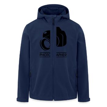 photographer - Recycelte Männer Softshell-Jacke von Stanley/Stella - Navy - Vorne - AI Model Male 185 light (185cm)