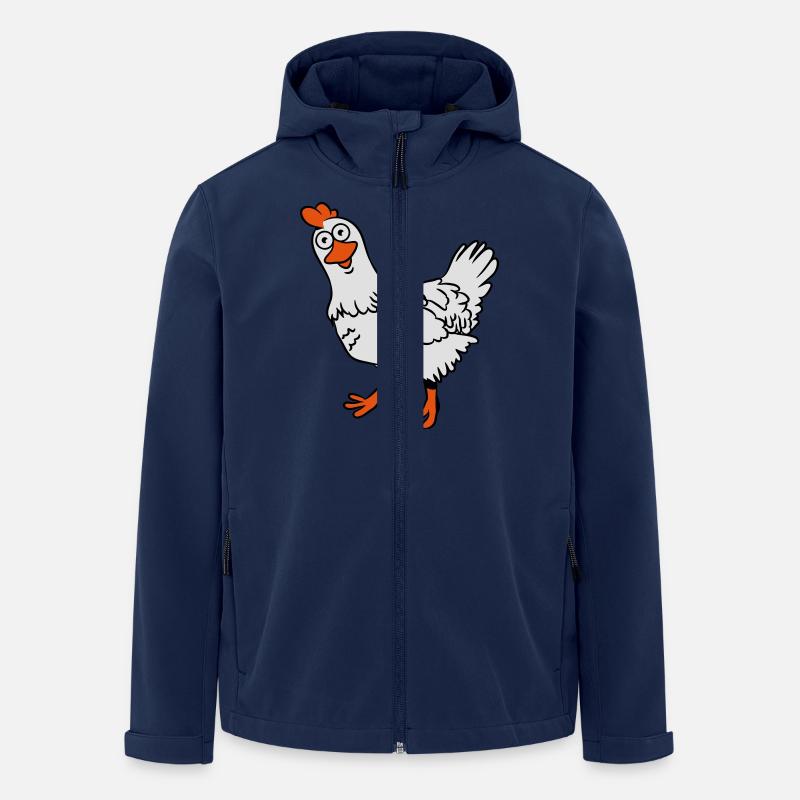 Oiseau poulet drôle - Veste softshell homme en polyester recyclé Stanley/Stella - marine