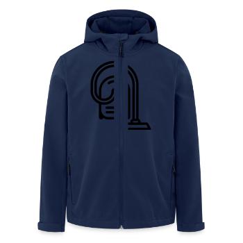 Staubsauger - Recycelte Männer Softshell-Jacke von Stanley/Stella - Navy - Vorne - AI Model Male 185 light (185cm)