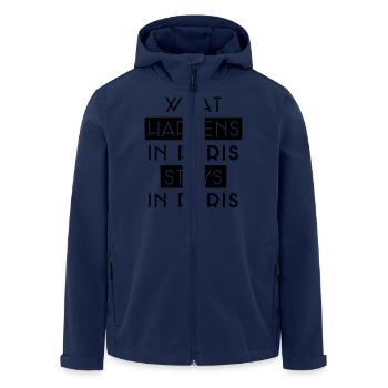 what happens in paris stays in paris - Recycelte Männer Softshell-Jacke von Stanley/Stella - Navy - Vorne - AI Model Male 185 light (185cm)