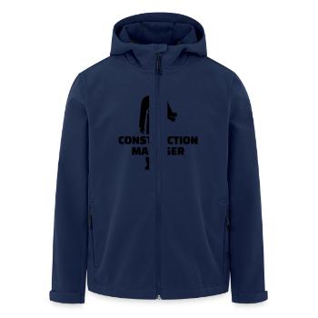 Construction manager - Men’s Recycled Softshell Jacket by Stanley/Stella - navy - Front - AI Model Male 185 light (185cm)