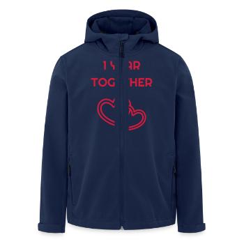 1 - Birthday Wedding - Marriage - Love - Wife - Men’s Recycled Softshell Jacket by Stanley/Stella - navy - Front - AI Model Male 185 light (185cm)