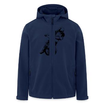 Speedway Racing - Men’s Recycled Softshell Jacket by Stanley/Stella - navy - Front - AI Model Male 185 light (185cm)