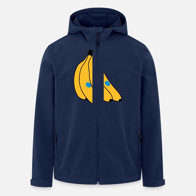 Banane - Veste softshell homme en polyester recyclé Stanley/Stella - marine