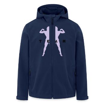 girl fitness team - Recycelte Männer Softshell-Jacke von Stanley/Stella - Navy - Vorne - AI Model Male 185 light (185cm)