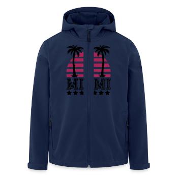 miami - Recycelte Männer Softshell-Jacke von Stanley/Stella - Navy - Vorne - AI Model Male 185 light (185cm)