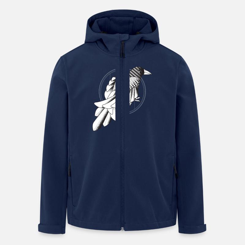Die Krähe - Recycelte Männer Softshell-Jacke von Stanley/Stella - Navy