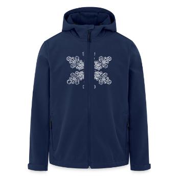 snowflake 6 white - Recycelte Männer Softshell-Jacke von Stanley/Stella - Navy - Vorne - AI Model Male 185 light (185cm)