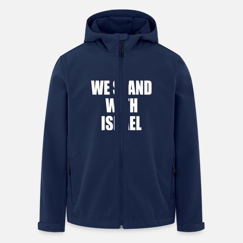 We stand with israel - Veste softshell homme en polyester recyclé Stanley/Stella - marine