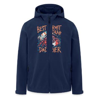 Best Hermit Crab Dad Ever: Crab Love! - Men’s Recycled Softshell Jacket by Stanley/Stella - navy - Front - AI Model Male 185 light (185cm)