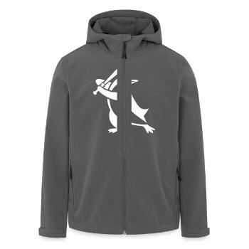 Pinguin Baseball Spieler Silhouette minimalistisch - Recycelte Männer Softshell-Jacke von Stanley/Stella - Anthrazit - Vorne - AI Model Male 185 light (185cm)