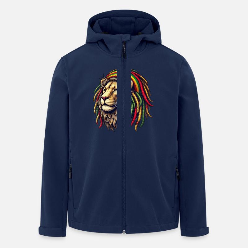 Rasta Lion - Veste softshell homme en polyester recyclé Stanley/Stella - marine