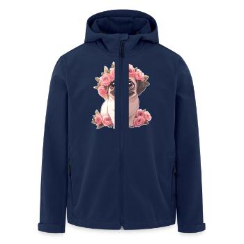 Mops - Recycelte Männer Softshell-Jacke von Stanley/Stella - Navy - Vorne - AI Model Male 185 light (185cm)