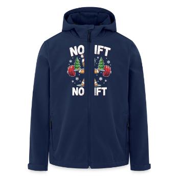 No Lift No Gift Bodybuilder Gingerbread Man Gym - Men’s Recycled Softshell Jacket by Stanley/Stella - navy - Front - AI Model Male 185 light (185cm)