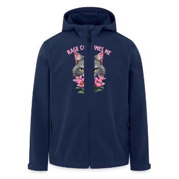 Rage Consumes Me Funny Catflower - Men’s Recycled Softshell Jacket by Stanley/Stella - navy - Front - AI Model Male 185 light (185cm)