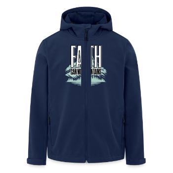 Glaube bewegt Berge – Inspirierende Message - Recycelte Männer Softshell-Jacke von Stanley/Stella - Navy - Vorne - AI Model Male 185 light (185cm)