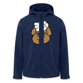 Sheep Tired Bored Blank Look Head Face - Men’s Recycled Softshell Jacket by Stanley/Stella - navy - Front - AI Model Male 185 light (185cm)