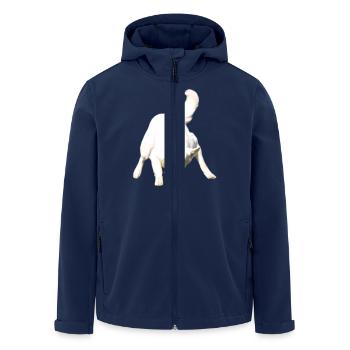 Fang den Ball - Recycelte Männer Softshell-Jacke von Stanley/Stella - Navy - Vorne - AI Model Male 185 light (185cm)