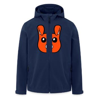 Dog Face Small Happy Puppy Pet - Men’s Recycled Softshell Jacket by Stanley/Stella - navy - Front - AI Model Male 185 light (185cm)