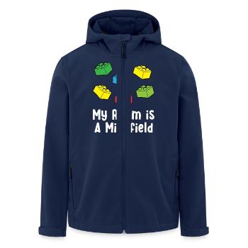 Brick Builder Brick Building Master Builder - Men’s Recycled Softshell Jacket by Stanley/Stella - navy - Front - AI Model Male 185 light (185cm)