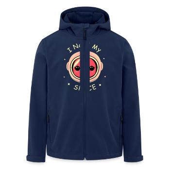 Astronaut - Men’s Recycled Softshell Jacket by Stanley/Stella - navy - Front - AI Model Male 185 light (185cm)