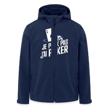 je peux pas j'ai Poker - Veste softshell homme en polyester recyclé Stanley/Stella - marine - Devant - AI Model Male 185 light (185cm)