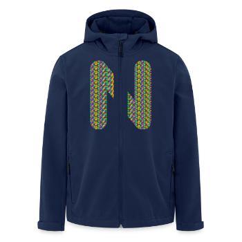 Coeur coloré N Design - Unique et élégant ! - Veste softshell homme en polyester recyclé Stanley/Stella - marine - Devant - AI Model Male 185 light (185cm)
