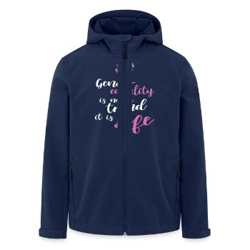 Gender Equality Not Trend It Is Life - Men’s Recycled Softshell Jacket by Stanley/Stella - navy - Front - AI Model Male 185 light (185cm)