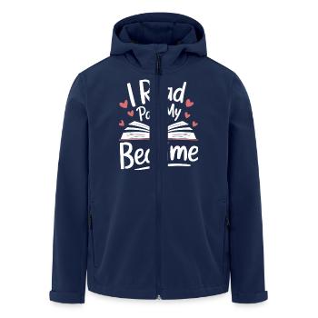 Books Book Reading Library Library Bookworm - Men’s Recycled Softshell Jacket by Stanley/Stella - navy - Front - AI Model Male 185 light (185cm)