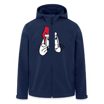 Hase Weihnachtsmann Weihnachten Mütze Hut Geschenk - Recycelte Männer Softshell-Jacke von Stanley/Stella - Navy - Vorne - AI Model Male 185 light (185cm)