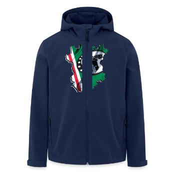 (RU) Tschetschenien Flagge in eigener Landkarte - Recycelte Männer Softshell-Jacke von Stanley/Stella - Navy - Vorne - AI Model Male 185 light (185cm)