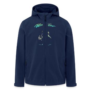 Palmier Kitesurfeur - Veste softshell homme en polyester recyclé Stanley/Stella - marine - Devant - AI Model Male 185 light (185cm)