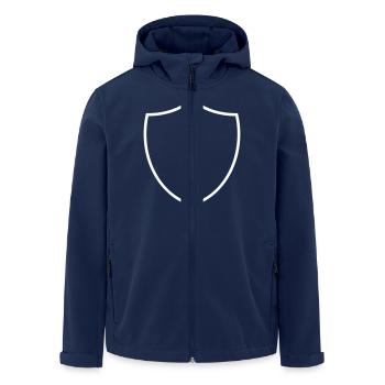 1 wappen - Recycelte Männer Softshell-Jacke von Stanley/Stella - Navy - Vorne - AI Model Male 185 light (185cm)