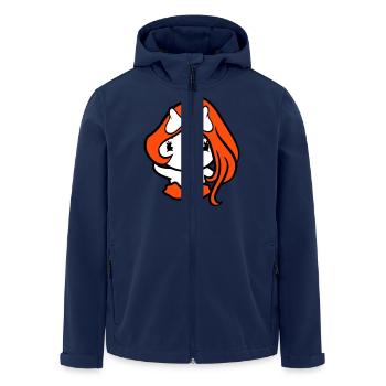 Bird Lady Woman Female Pretty Face Bow - Men’s Recycled Softshell Jacket by Stanley/Stella - navy - Front - AI Model Male 185 light (185cm)