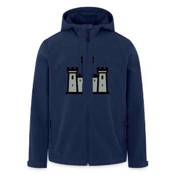 Castle Symbol Castle - Men’s Recycled Softshell Jacket by Stanley/Stella - navy - Front - AI Model Male 185 light (185cm)
