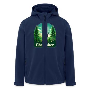 Cherusci – Pride of the Woods - Men’s Recycled Softshell Jacket by Stanley/Stella - navy - Front - AI Model Male 185 light (185cm)