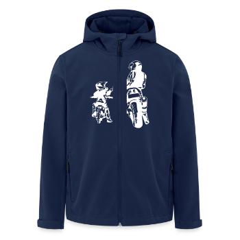 Outlaws skull Motorway gangs Biker death - Men’s Recycled Softshell Jacket by Stanley/Stella - navy - Front - AI Model Male 185 light (185cm)