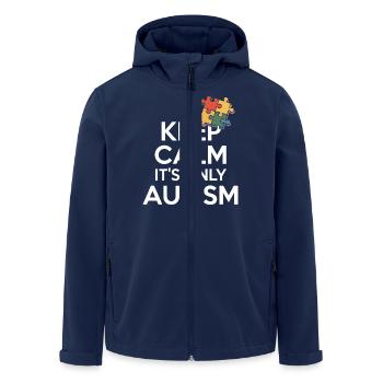 Autism - Men’s Recycled Softshell Jacket by Stanley/Stella - navy - Front - AI Model Male 185 light (185cm)