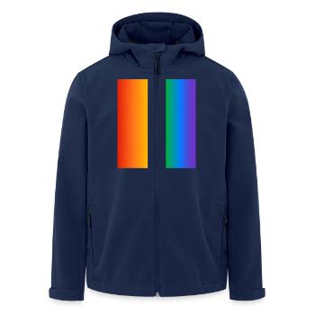 Regenbogen Farbverläufe Farben - Recycelte Männer Softshell-Jacke von Stanley/Stella - Navy - Vorne - AI Model Male 185 light (185cm)