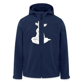 Geometrischer Fuchs - Recycelte Männer Softshell-Jacke von Stanley/Stella - Navy - Vorne - AI Model Male 185 light (185cm)