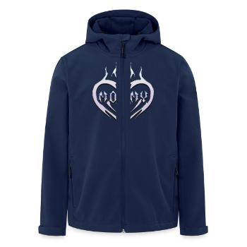 Tatouage de cœur tribal pour Emo et Goth - Veste softshell homme en polyester recyclé Stanley/Stella - marine - Devant - AI Model Male 185 light (185cm)