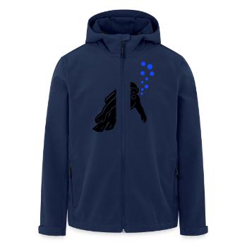 Diver Silhouette - Men’s Recycled Softshell Jacket by Stanley/Stella - navy - Front - AI Model Male 185 light (185cm)
