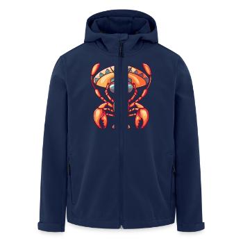 Lobster Crab Funny Sombrero - Men’s Recycled Softshell Jacket by Stanley/Stella - navy - Front - AI Model Male 185 light (185cm)