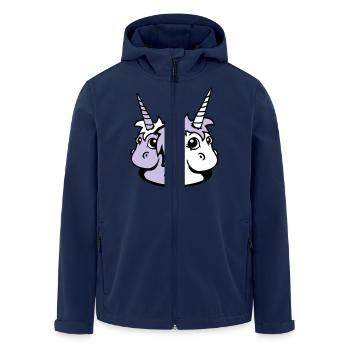 2 Unicorn Girl Team Amis mignons du trou du fond - Veste softshell homme en polyester recyclé Stanley/Stella - marine - Devant - AI Model Male 185 light (185cm)